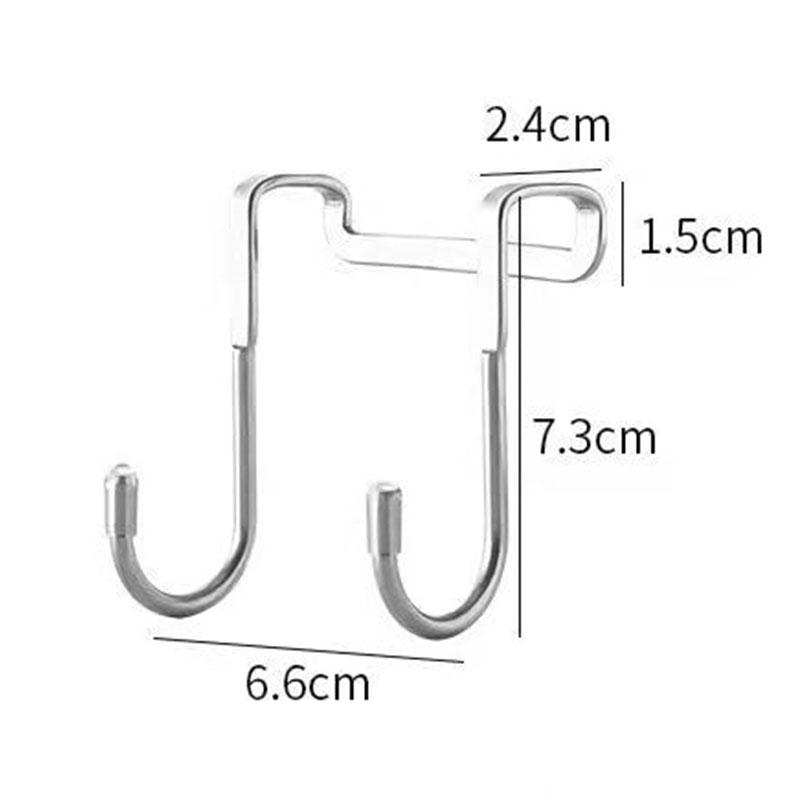 1/4PCS 304 Stainless Steel Household Hook Door Back Hook Kitchen Cabinet Door Back Hanging U-shaped Strong Hook Towel Hooks Kitchen
