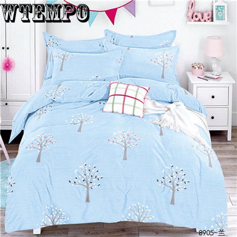 BrandNew Bedding Set Geometry Grid Simple Style Bedspread Striped Bed Sheet Pillowcases Home Decor