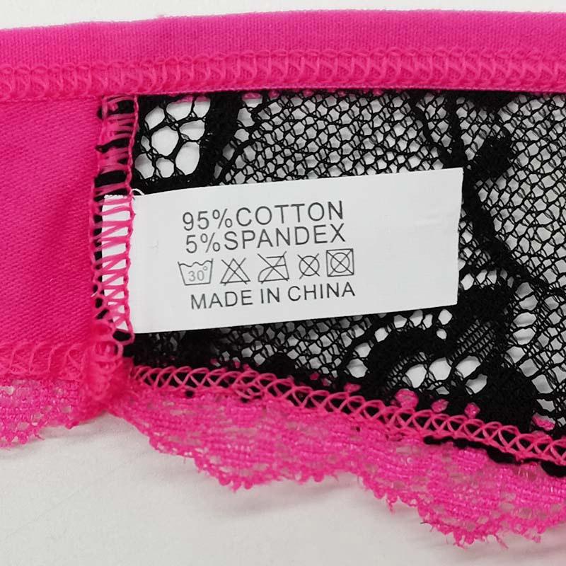 6pcs/set of Pure Cotton Underwear Women T-back Sexy Fashion Plus Size Thong Lace Solid Color Underwear
