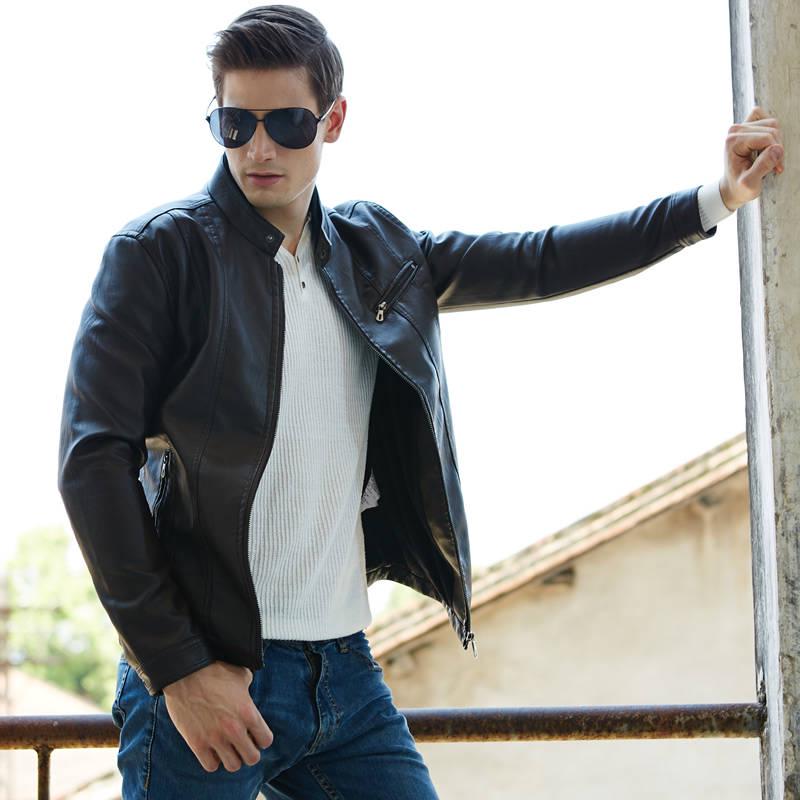 Men's PU Jackets Coats Autumn Winter Motorcycle Biker Leather Jacket Men Clothes Coats M-3X