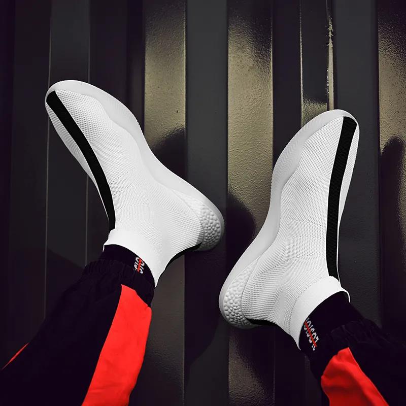 Men's Trendy Shoes Korean Style All-match Casual Shoes Lazy One-foot High-top Men's Sneakers