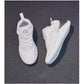 Women Sport Shoes Lace-Up Rubber Mesh Round Cross Straps Flat Sneakers Running Shoes Casual Shoes