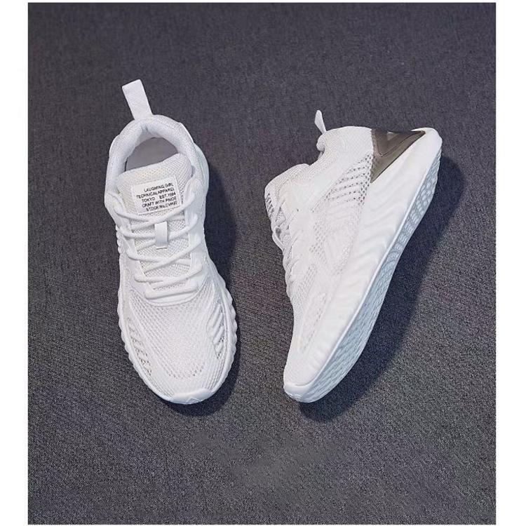 Women Sport Shoes Lace-Up Rubber Mesh Round Cross Straps Flat Sneakers Running Shoes Casual Shoes