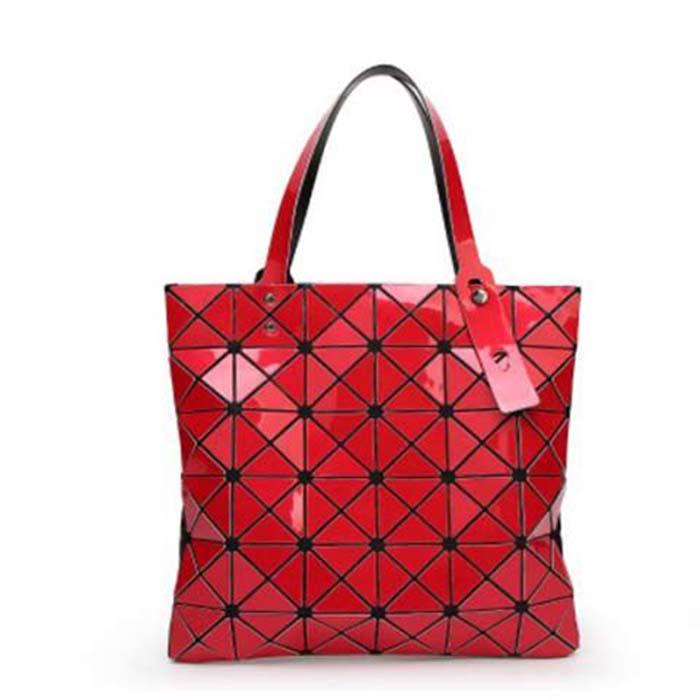 Luminous sac bao Bag Diamond Tote Geometric Quilted Shoulder Bags laser Plain Folding Handbags bolso