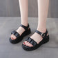 Sandals Women's Summer Comfortable Soft Leather Outer Wear Non-slip All-match Flat Women's Shoes Simple Casual Roman Shoes