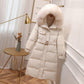 Down Jacket Women's Mid-length White Duck Down Student Korean Style Slim Coat Female Ins Winter