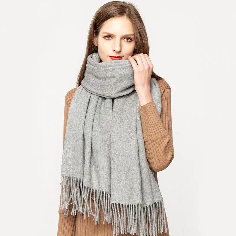 Cashmere Women Scarf Warm Shawl Pashmina Kerchief 100% Wool Long Winter Scarves for Ladies