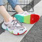 Rainbow Children's Shoes Girls Sports Shoes Spring  Summer Boys Running Shoes Breathable Deodorant Student Casual Shoes