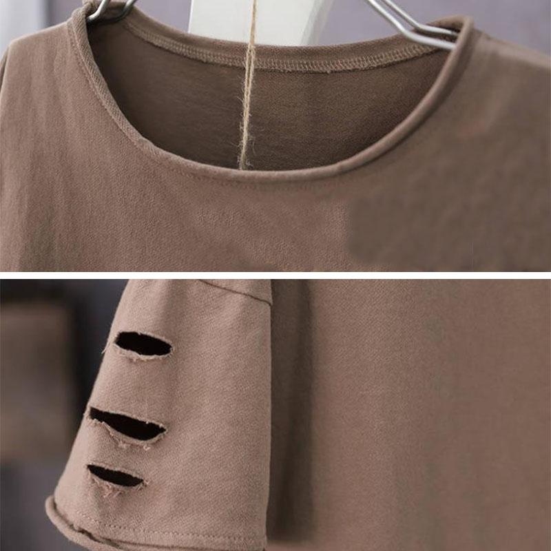 Large Size Butterfly Print T-shirt Short Sleeve Pullover Women Casual Cotton Shirt