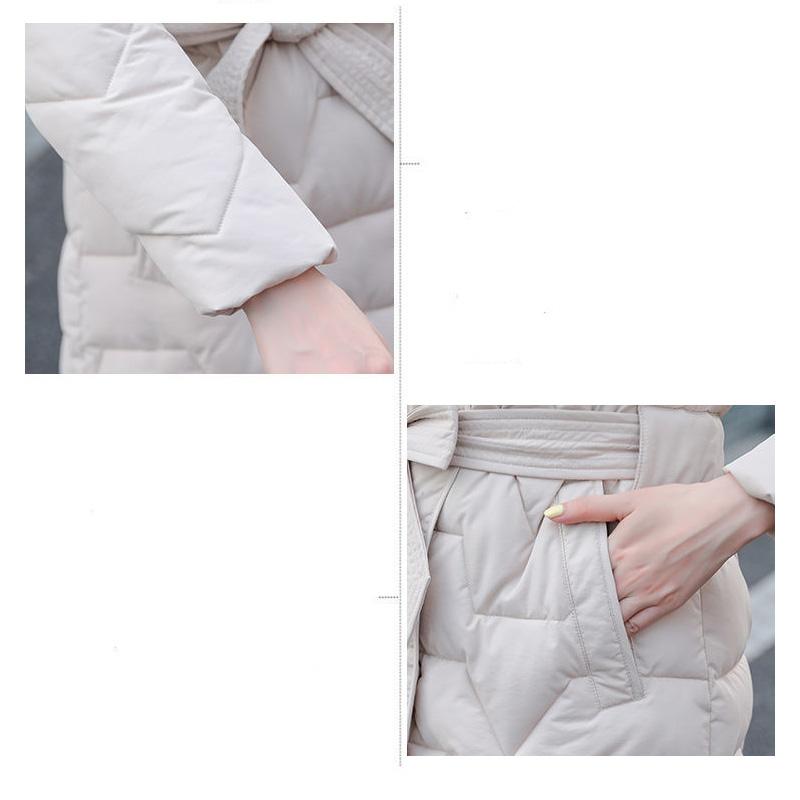 Slim-fit Down Padded Jacket Down Jacket Women Mid-length Padded Jacket Women Korean Winter Hooded Padded Padded Jacket