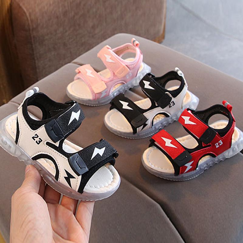 1-5 Years Old Children's Shoes Light-up Shoes Boys Baby Sandals Summer Girls Light-up Shoes