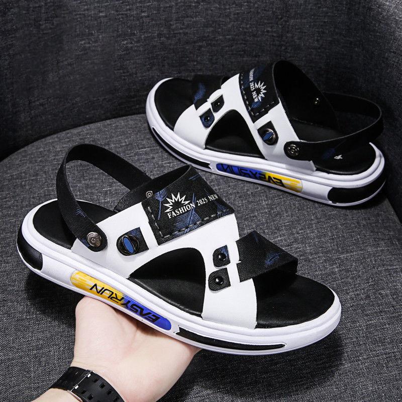 Men's Non-slip Beach Sandals Summer Breathable Personality Dual-use Casual Sports Roman Shoes