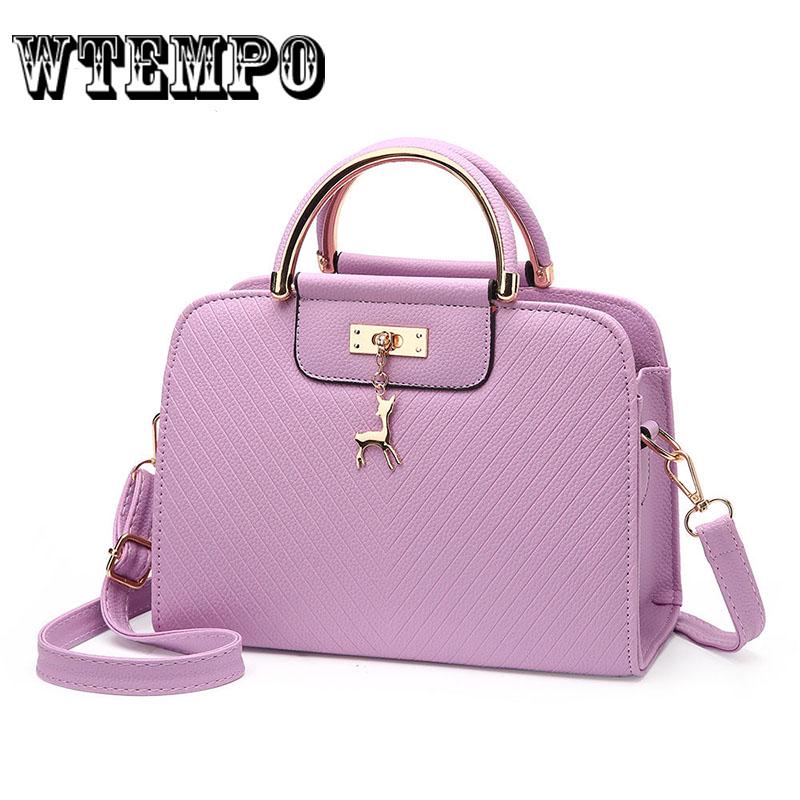 Female Deer Pendant Handbag Fashion Women Shoulder Bag Large Capacity Crossbody Messenger