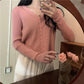 Early Autumn V-neck Sweater Long-sleeved Cardigan Sweater Small Coat All-match Female Gentle Wind Ladies Slim Pure Color Simple Top