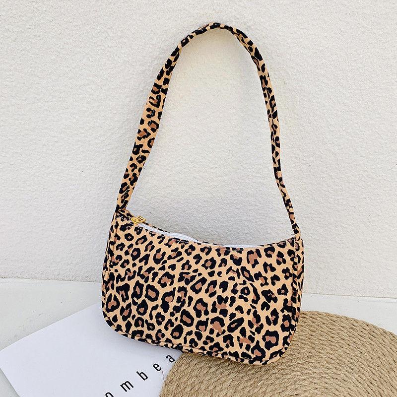 Baguette Bag Nylon Animal Pattern Armpit Bag for Women Shoulder Handbags Lady Simple Hand Bag