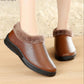 Winter Leather Women's Cotton Shoes Plus Fleece Warm Cotton Shoes Casual Non-slip Mother Shoes