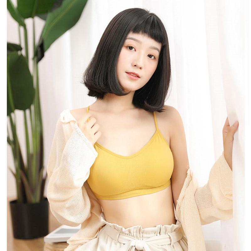 Korean Version Sports Back Wrapped Bra Rag No Steel Ring Sexy Gathering and Bottoming Thickened Bra Suspender Vest Bra Underwear