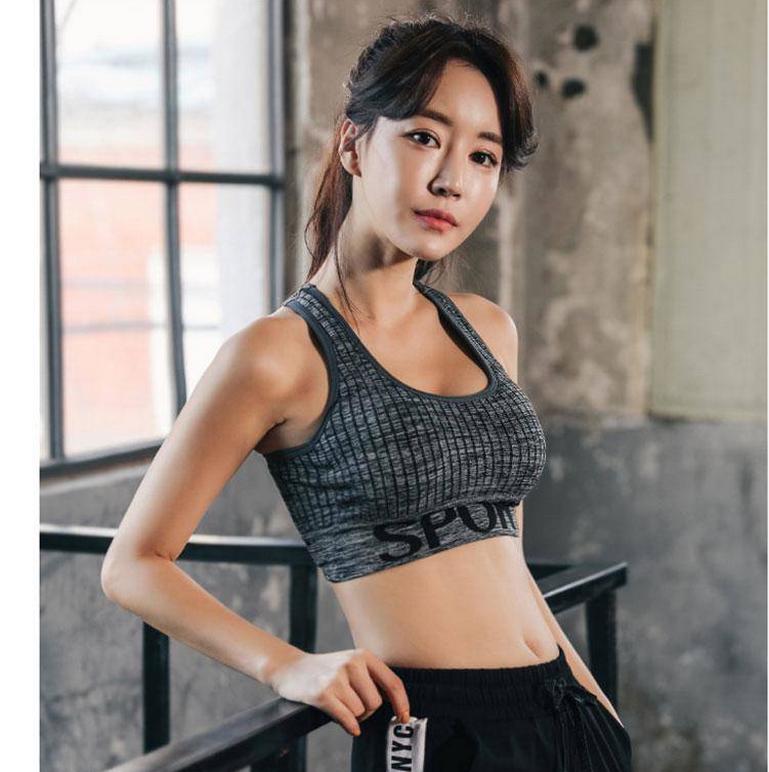 Cotton Sports Bra High Breathable Top Fitness Women Padded for Jogging Yoga Gym Seamless Crop Bra