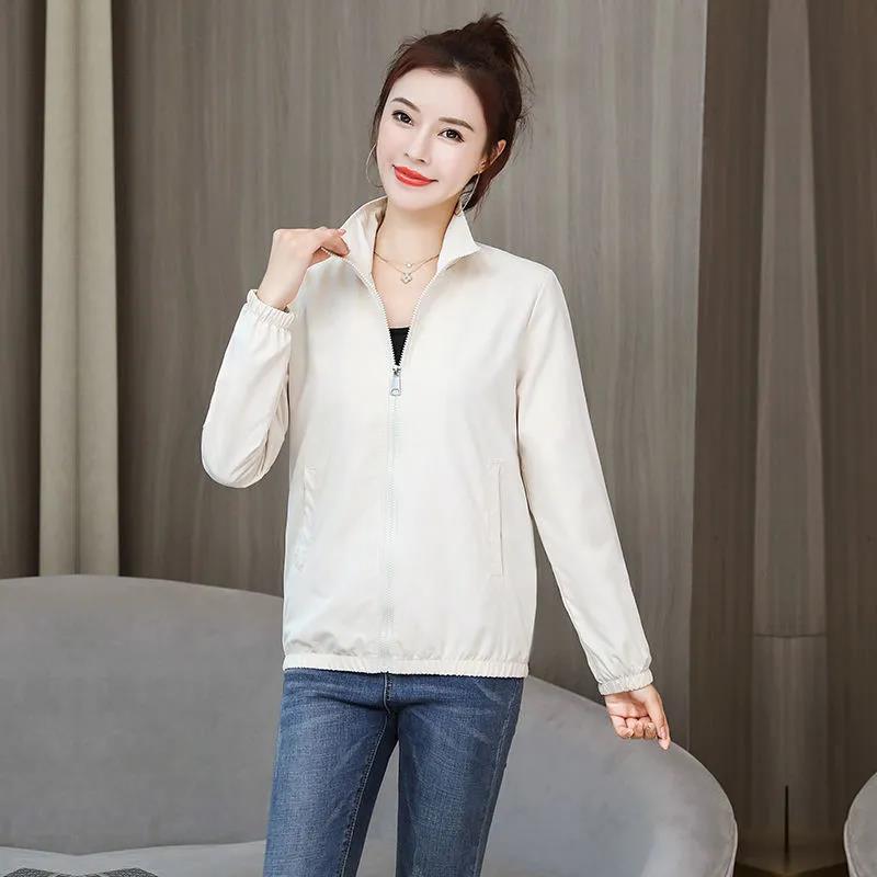 Double-lacing Belt Libuchi Autumn Women's Small Fragrant Wind Jacket Female Stand Collar Casual Loose Jacket Coat