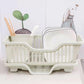 Large Drain Rack Kitchen Dishes Chopsticks Drain Rack Sink Drain Basket Home Organizer Hollow Basket Square Drain Pan Bowl Holder Tray Storage Basket