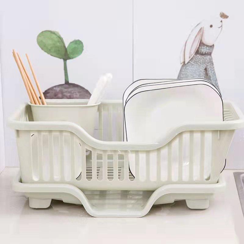 Large Drain Rack Kitchen Dishes Chopsticks Drain Rack Sink Drain Basket Home Organizer Hollow Basket Square Drain Pan Bowl Holder Tray Storage Basket