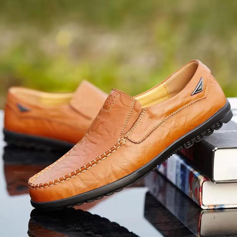Set of Feet Breathable Soft Sole Soft Surface Comfortable Wear-resistant Peas Shoes Casual Business Leather Shoes