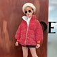 Girls Warm Cotton Clothes Korean Winter Windproof Jacket Thick Cotton Jacket Sequins Cotton Coat