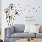 Dandelion plant bedroom living room bathroom cabinet TV background decorative wall stickers