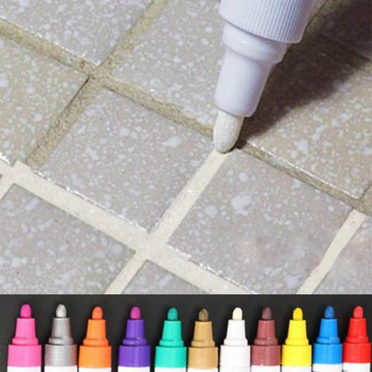 2PCS Pen Refill Wall Gap Grout Refresher Marker Odorless Non Toxic for Tiles Bathroom Floor Cleaner
