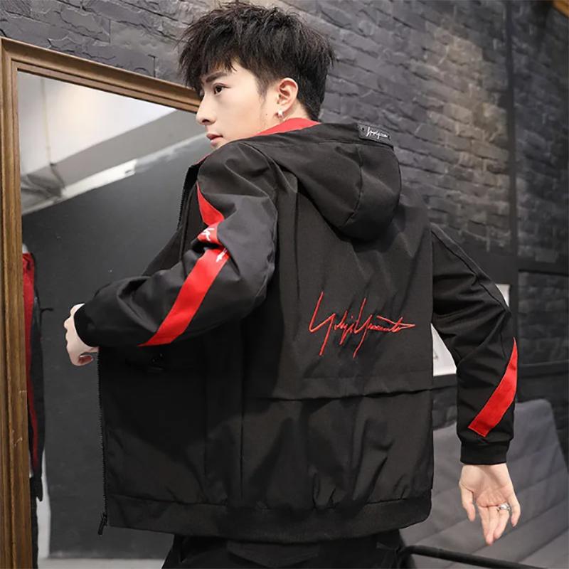 Men Autumn and Winter Jackets Men's Korean Casual Loose Trend Hooded All-match Plus Velvet To Keep Warm Jacket