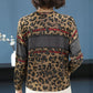 Women's Printed Wool Cardigan Thin Knitted Leopard Cardigan All-match Short  V-neck Knit Jacket Outwear