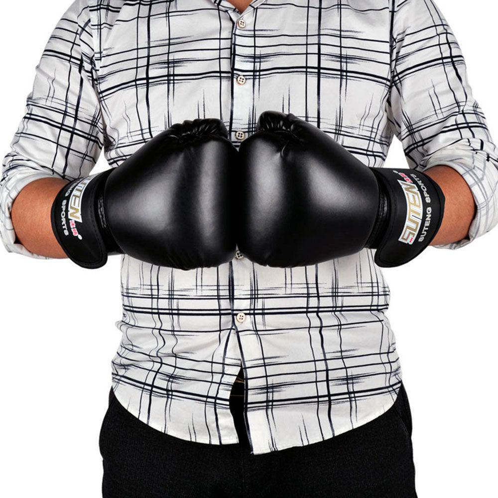 Blue/black/red Accessories Leather PU Fighting Training Kickboxing Boxing Gloves Sports