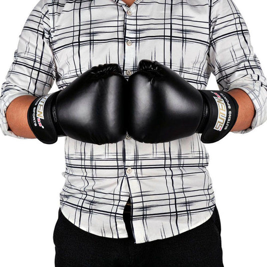 Blue/black/red Accessories Leather PU Fighting Training Kickboxing Boxing Gloves Sports