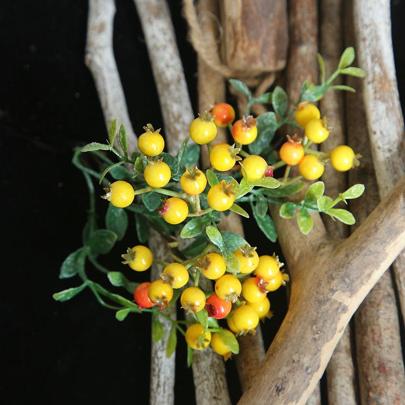 Artificial Green Plant Olive Fruit Red Fruit Berry Bean Branch Home Living Room Christmas Decoration Flower Fake Flower Decoration Furnishings