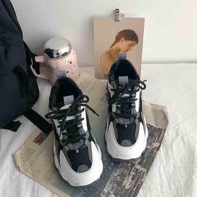 Plus Size 35-40 Ins Women Sneakers Girls Breathable Deodorant Running Basketball Shoes Shockproof Non-slip Shoes