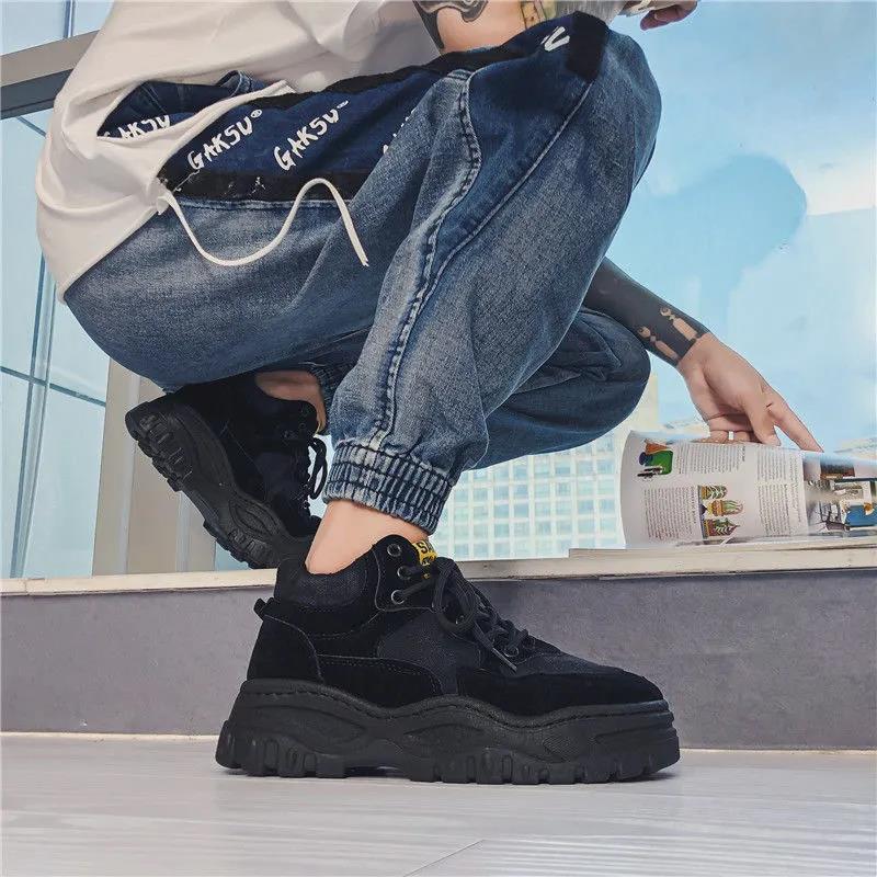 Men's Shoes Trendy Shoes Spring and Autumn Daddy Shoes Men's Summer Korean Version All-match Thick-soled High-rise Sneakers Men