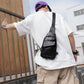 Chest Bag Men Black Multi-pocket Headphone Hole Messenger Bag Outdoor Sports Fitness Shoulder Bag