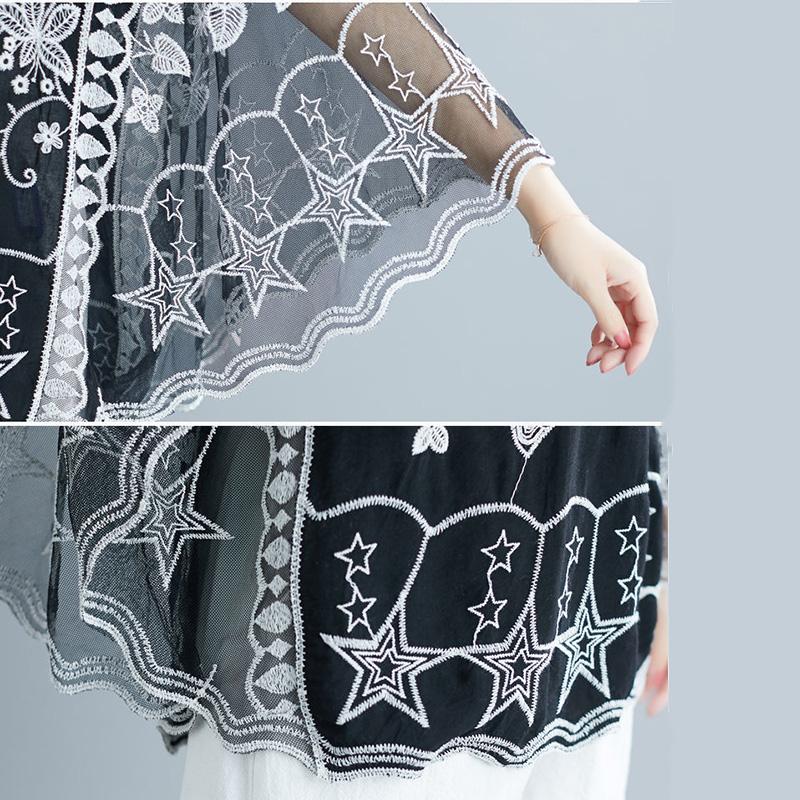Printing Chiffon Shawl Coat Top Can Be Fitted with Suspender Skirt Women Summer Thin Sun Protection Clothing Short Cardigan