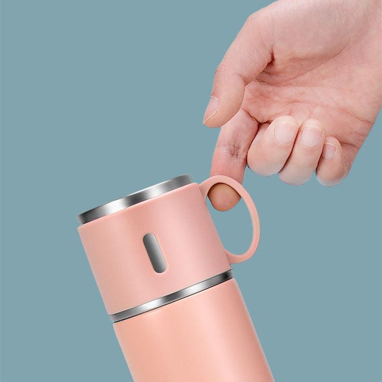 Thermos Cup Stainless Steel Vacuum Flask Female Large Capacity Student Water Cup Simple and Portable Men's Business Cup Drinking Cup