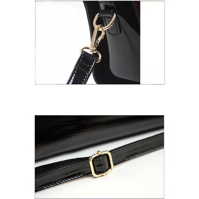 Womens Fashion Patent Leather Leopard Handbag Woman Messenger Bags Evening Shoulder Bags