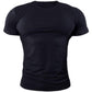 Oversized T-shirt Slim Tees Stretch Shirts Muscle Pullover Casual Undies Half Sleeve Overshirt Solid Color Top Men Clothing