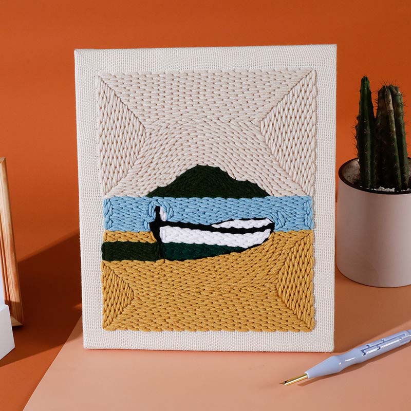 Russia Stamp Embroidery Landscape Landscape Handmade Material Package Wool Decorative Painting Creative Handmade Diy