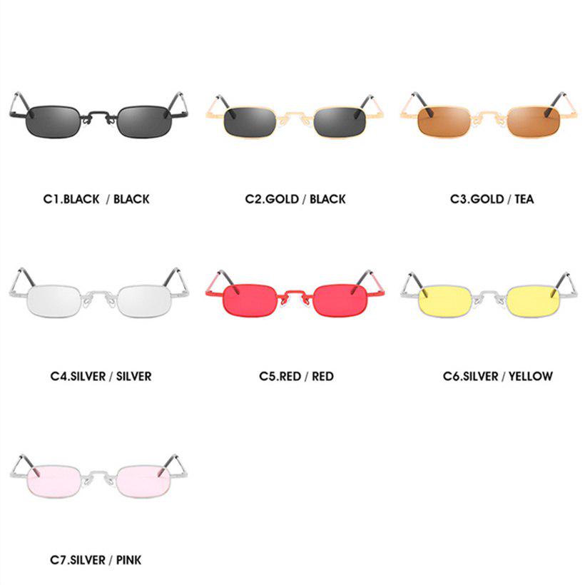 Small Steampunk Sunglasses Women Fashion Metal Retro Yellow Sun Glasses for Men Brand Designer Mirro