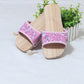 Wooden Slippers Women Clogs Men and Women Couple Models Sandals Bottom Indoor Bathroom Wooden Shoes
