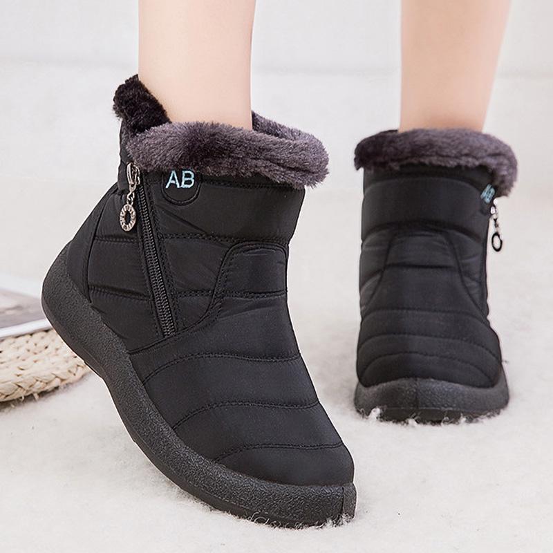 Winter Boots Women's Boots Mother Shoes Waterproof Ankle Boots Women Rain Warm Fur Foot High Quality