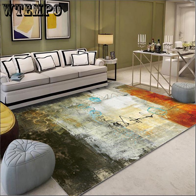 Ink Painting Carpets Rectangle Floor Area Rug Non-slip 3D Printed Parlor Mat for Living Room Bedroom