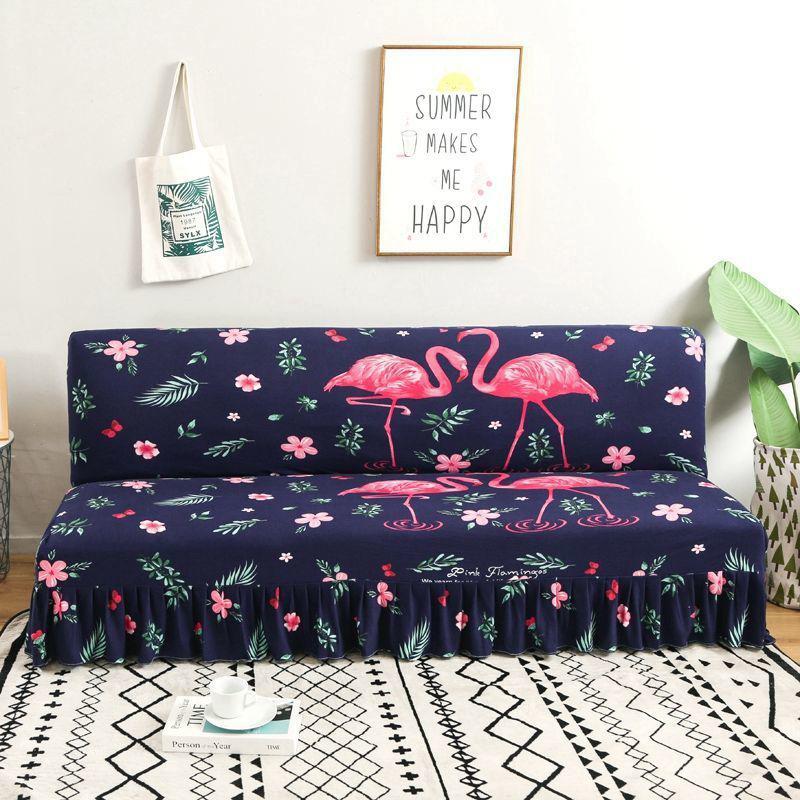 Folding Armless Sofa Cover Full Cover Sofa Cushion Sofa Cover Sofa Bed Cover Universal All-inclusive Stretch Sofa Towel
