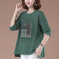 Large Size Printed T-shirts Women's Shirts Casual Pullovers Spring Long-sleeved Shirts Maternity Wear