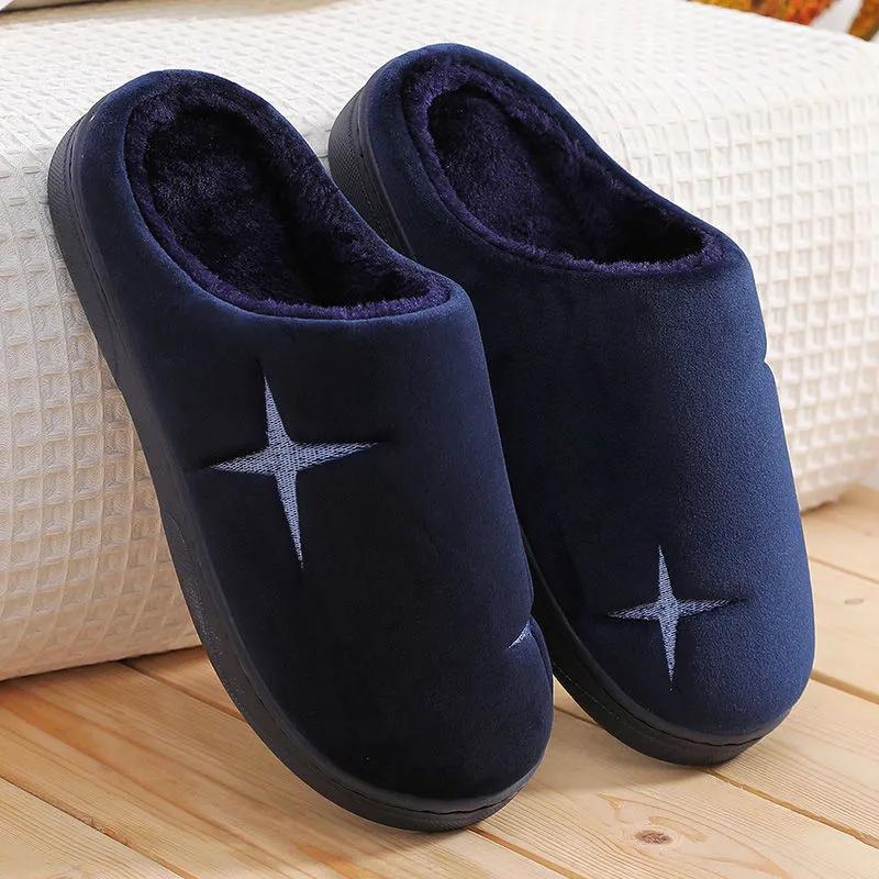 Soft Plush Cotton Cute Slippers Shoes Couple Unisex Non-Slip Floor Indoor Home Furry Slippers Women Shoes For Bedroom