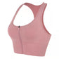 Women's Sports Zipper Underwear Gym Bra Wide Shoulder Strap Yoga Vest Running Shockproof Gather Underwear Push Up Bra Top Lingerie Yoga